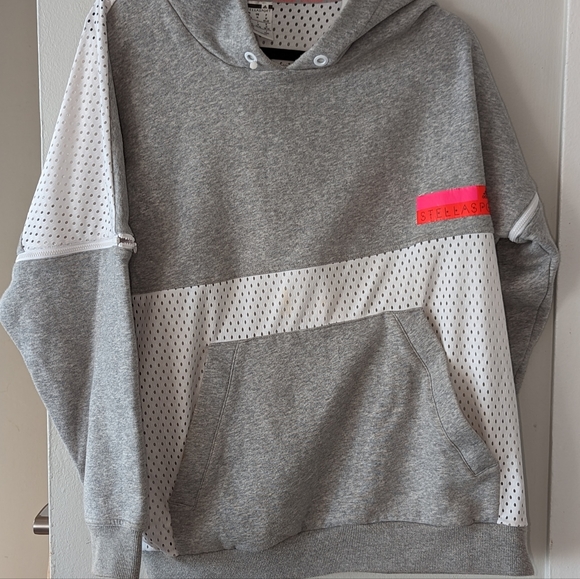 Adidas X Stella Mccarthy mesh cut out oversized hoody size medium functional zip - Picture 2 of 8
